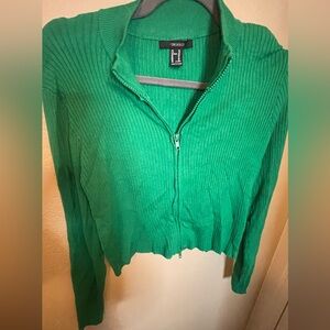 Kelly green zip up top